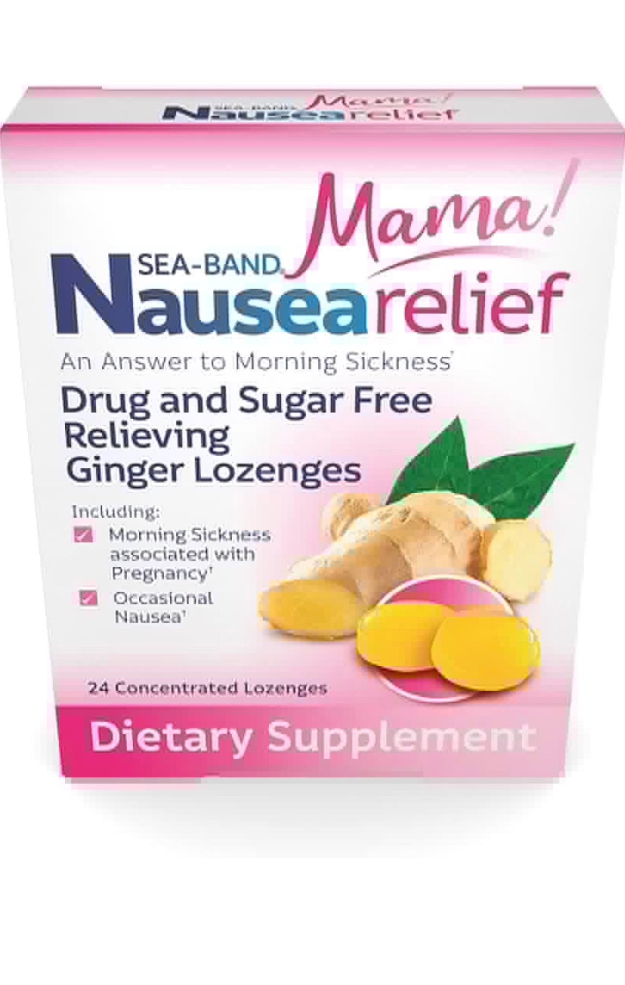 Sea Band Mama Sugar Free Ginger Lozenges