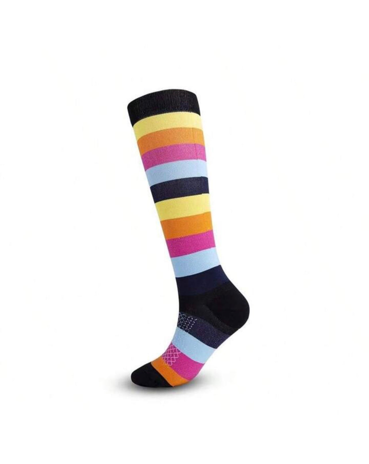 Multicolor Stripe Compression Socks