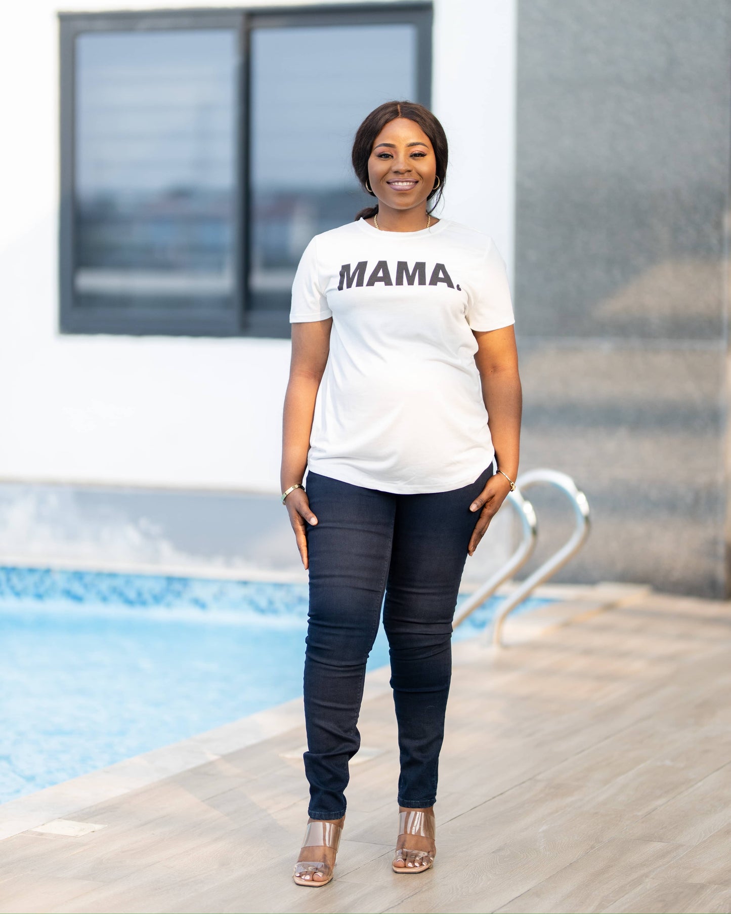 “MAMA” Slogan Maternity T-Shirt