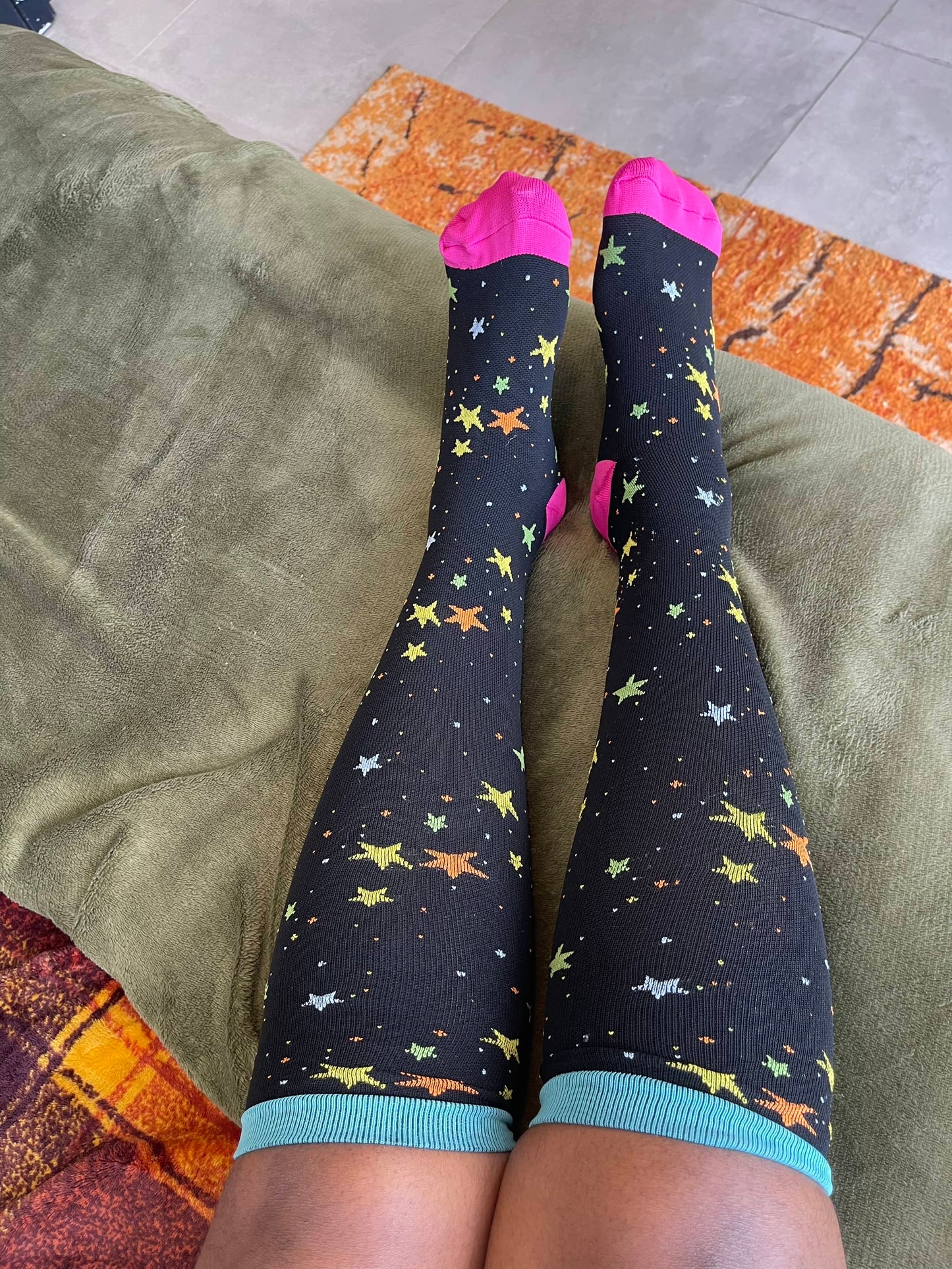 Star Print Compression Socks