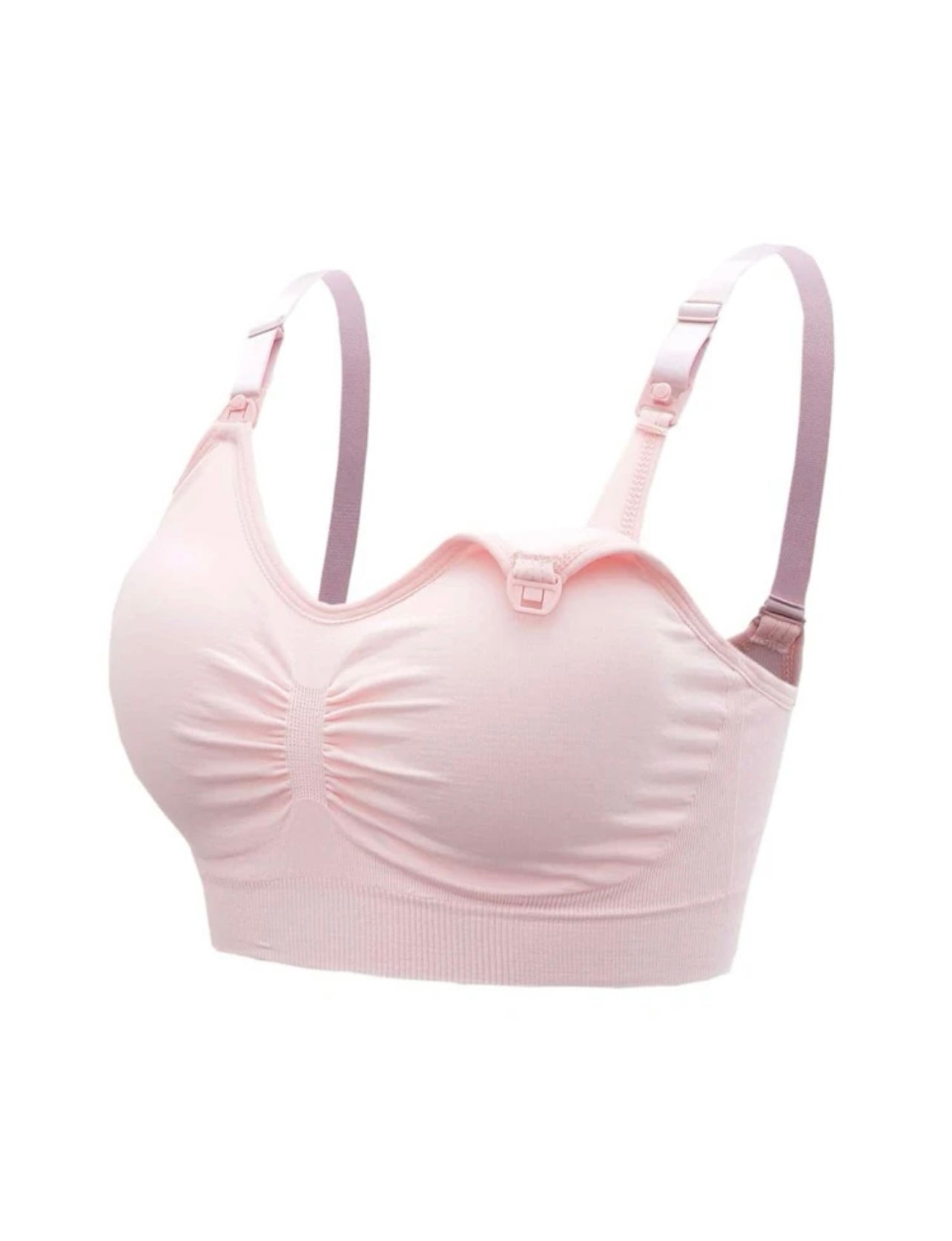 Pink Ruched Nursing Bra