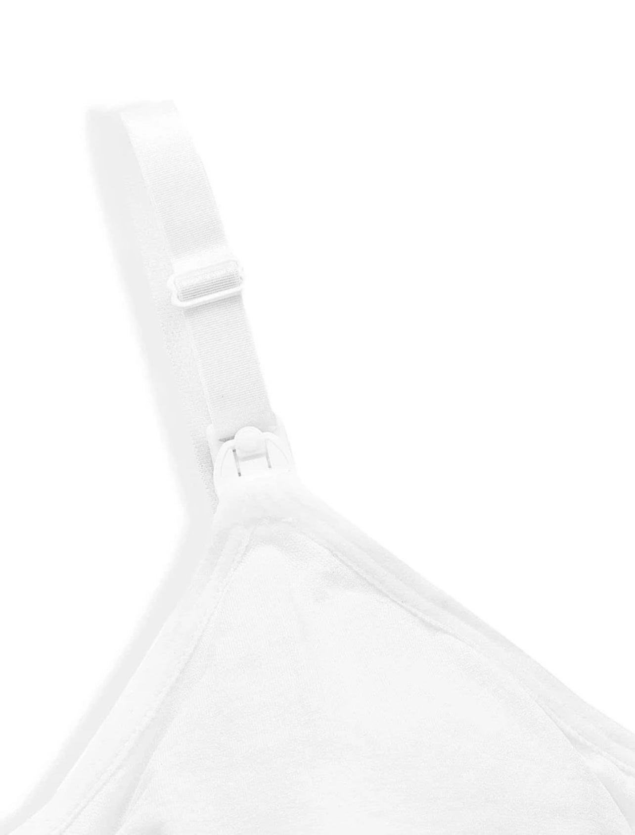 White Ruched Nursing Bra