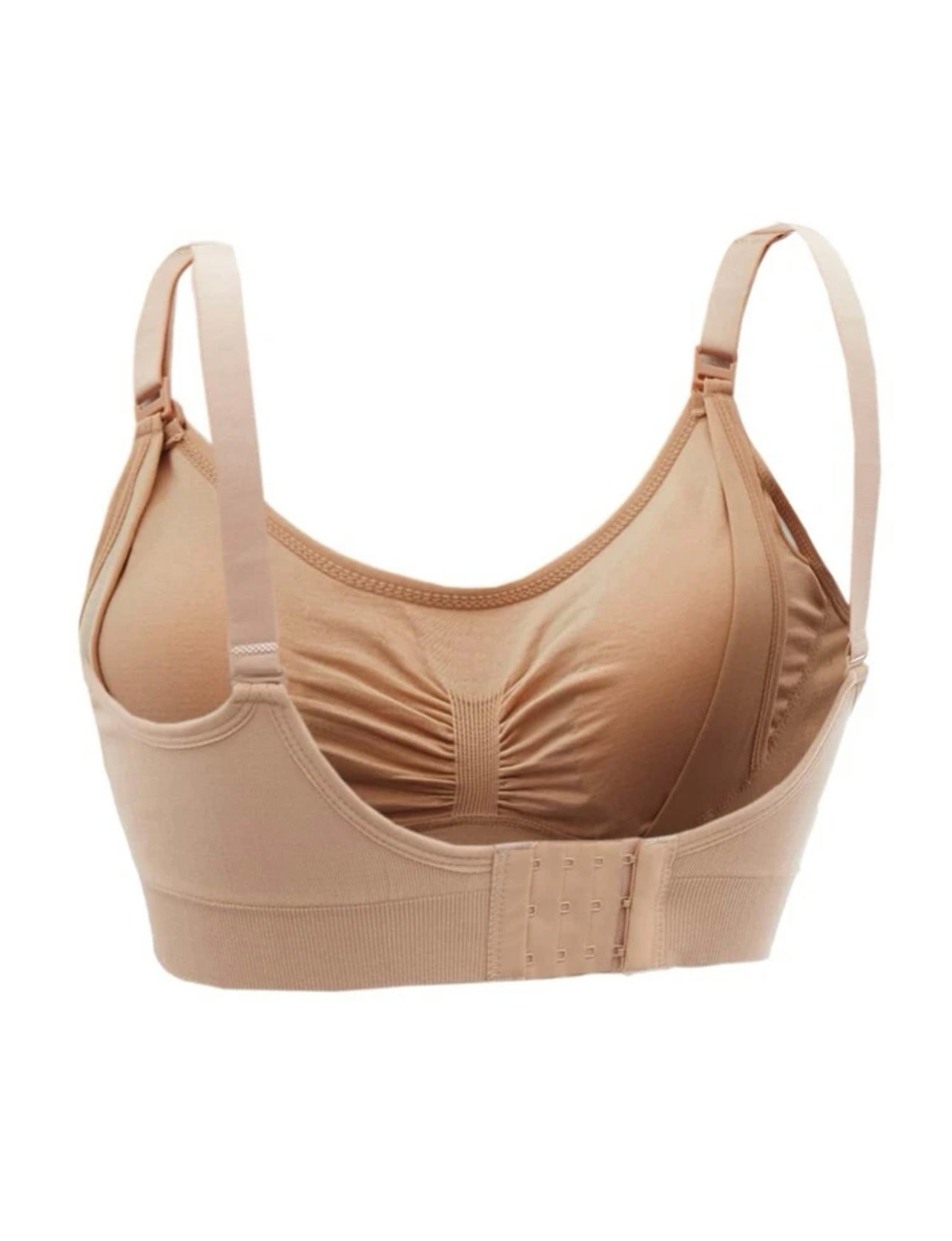 Nude Ruched Nursing Bra