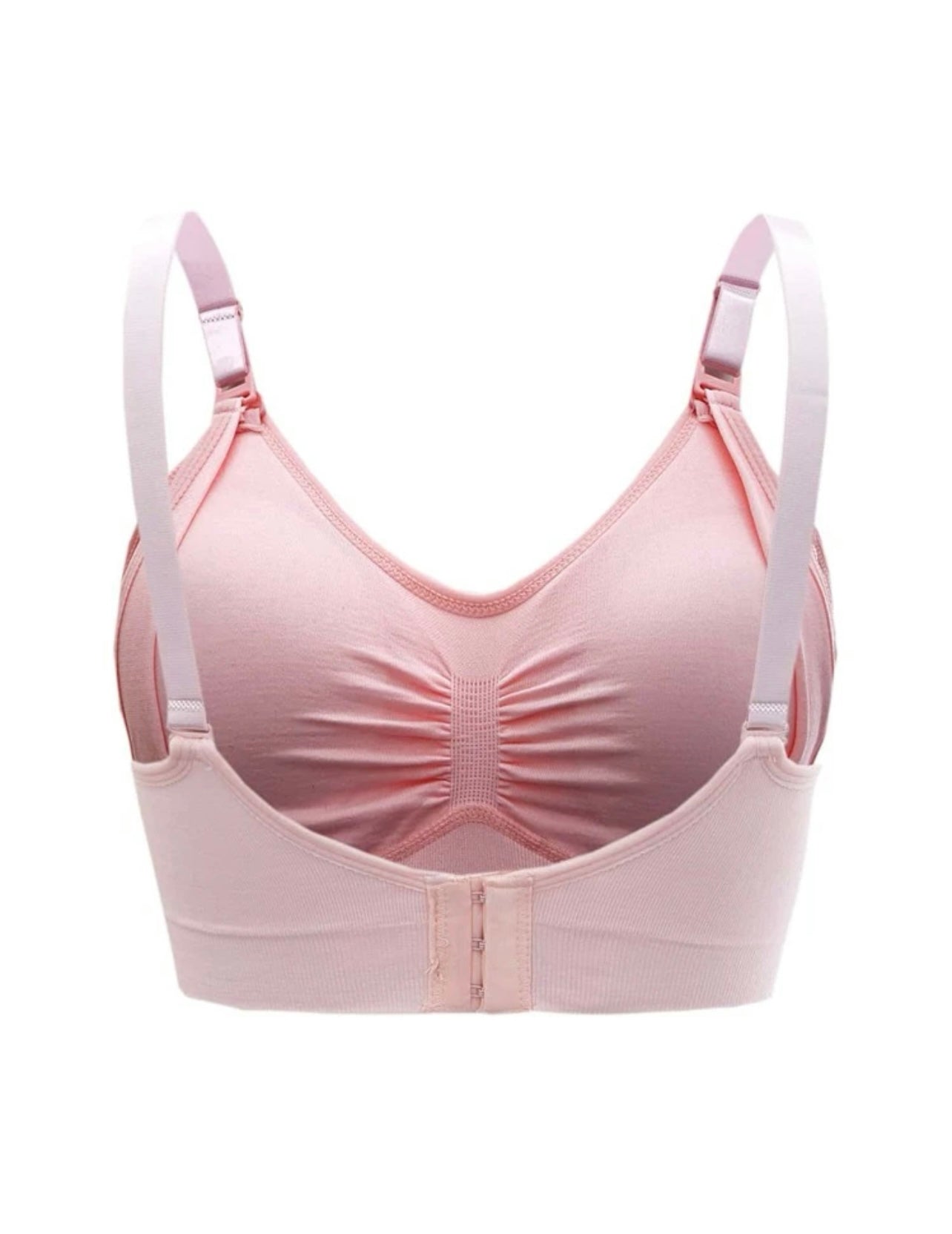 Pink Ruched Nursing Bra