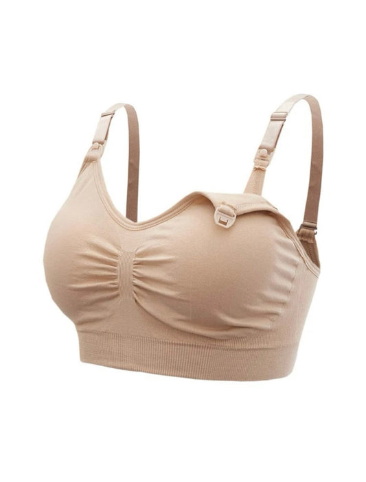 Nude Ruched Nursing Bra