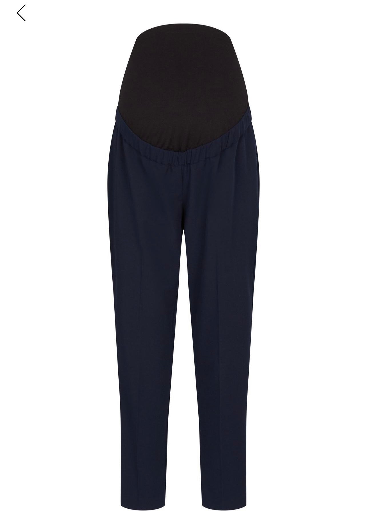 Tailored Navy Overbump Maternity Trousers