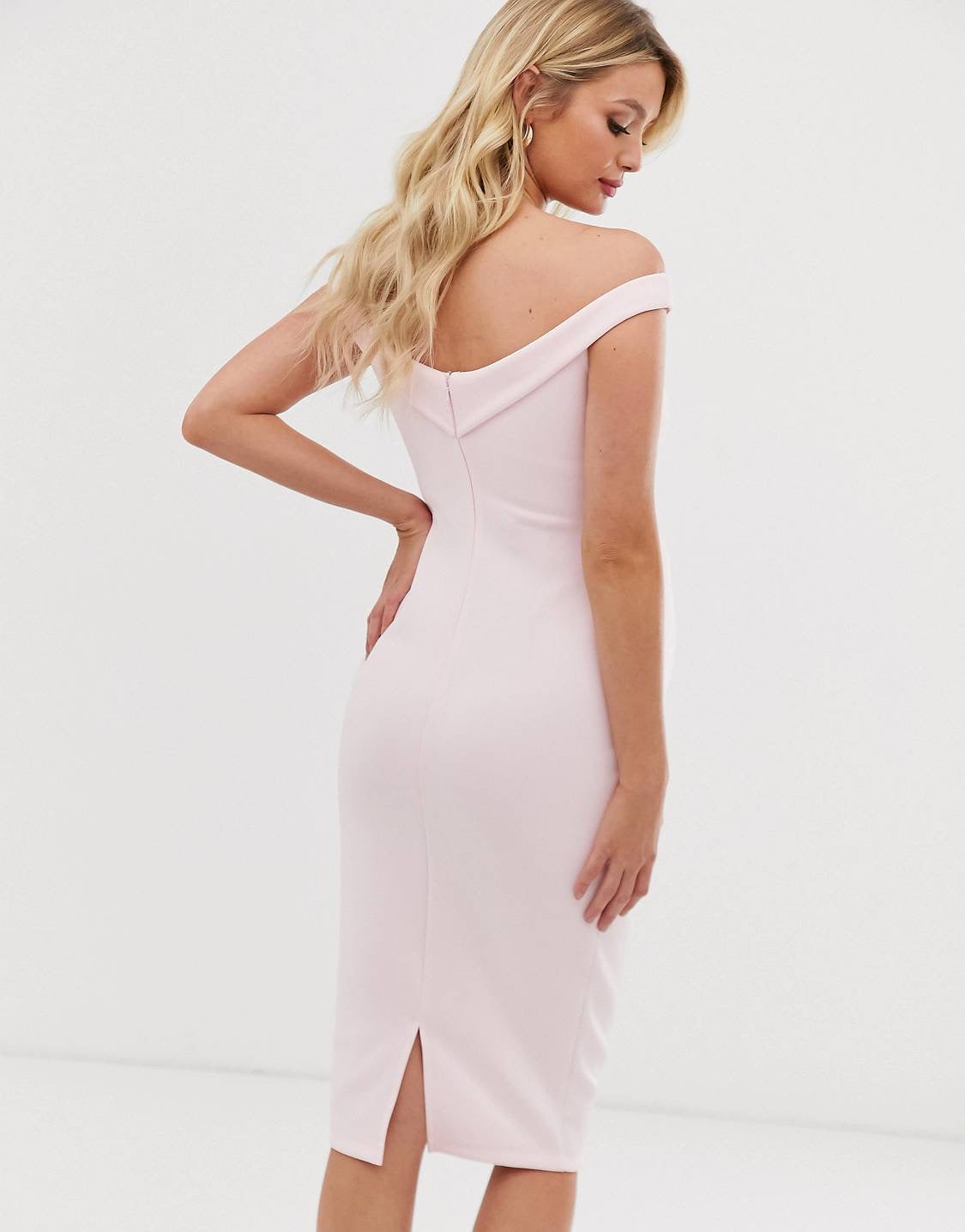 Pink Bardot Occasion Dress